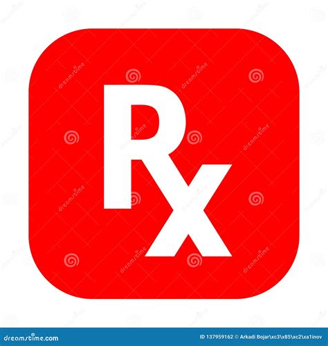Rx Medical Prescription Sign Stock Vector Illustration Of Medication