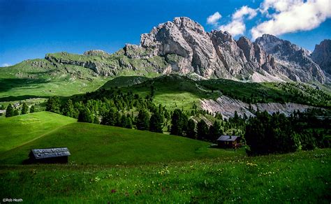 Landscape Photo Of A Mountain Near Grass Field Italian Dolomites Hd