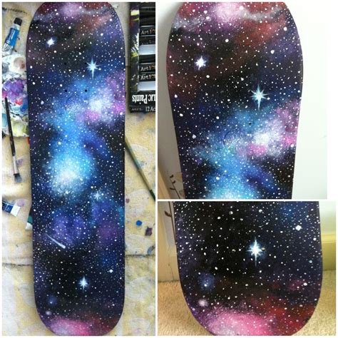 Galaxy Skateboard, Kristen Hamby. | Skateboard deck art, Skateboard art design, Skateboard art