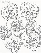 Coloring Pages Valentines Printable Valentine Adult Doodle Heart Adults Alley Sheets Colouring Printables Hearts Candy Funny Cards Kids Doodles Book sketch template