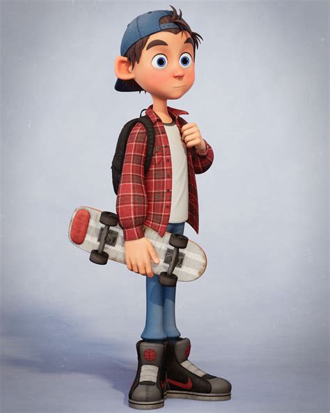 3d Character Animation Zbrush Character 3d Model Character Boy
