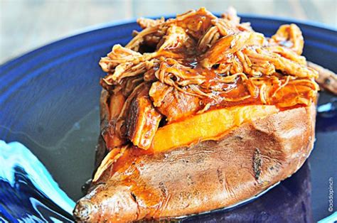 Spicy Pulled Pork Stuffed Sweet Potatoes Recipe Cooking Add A Pinch