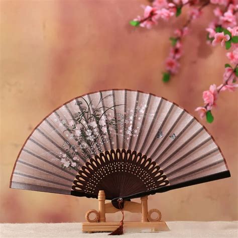 Buy Chinese Fan Folding Hand Held Silk Bamboo Fan