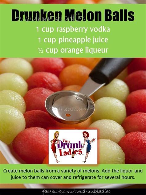 Drunken Melon Balls Vodka Alcohol Recipes Mixed Drinks Recipes