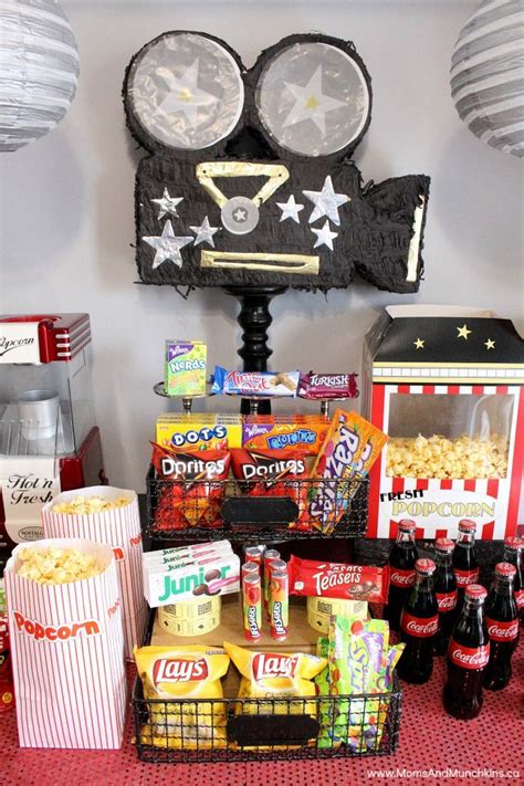37+ ideas backyard movie party food popcorn cupcakes. Movie Night Party Ideas | Birthday party for teens ...