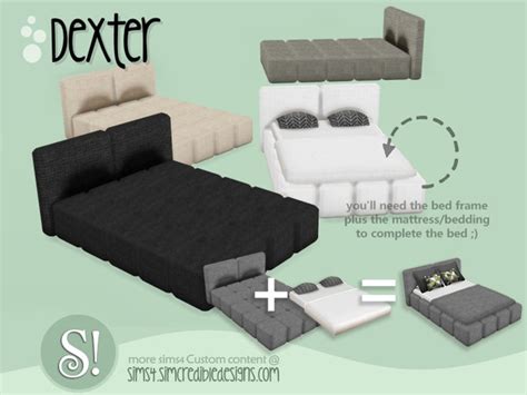 The Sims Resource Dexter Bed Frame