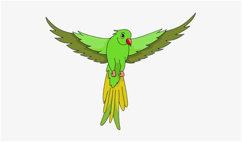 Siting Parrot Png Green Parrot Flying Clipart 550x423 Png Download