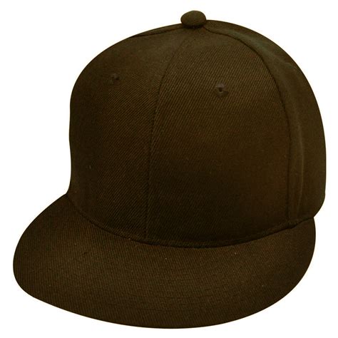 Blank Plain Solid Brown Flat Bill Fitted Small Hat Cap 644395956261 Ebay