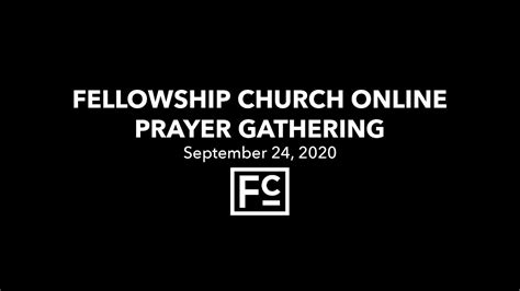 Online Prayer Gathering September 24 2020 Youtube