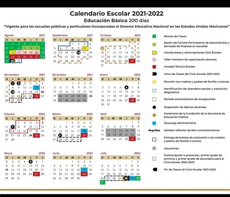 Calendario Del Ciclo Escolar 2021 2022 D 237 As Festivos Puentes Riset