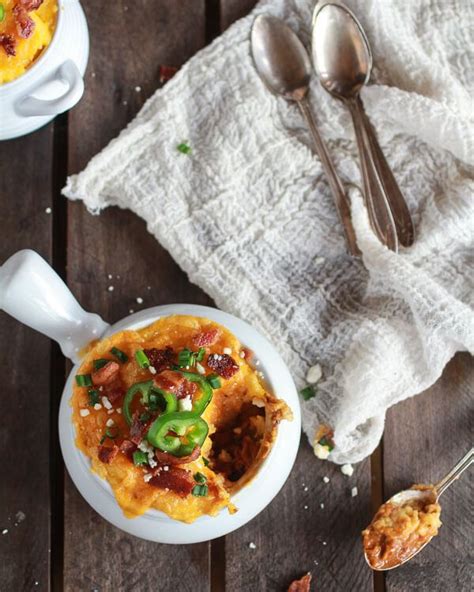 Easy Jalapeño Popper Chicken Chili And Cheddar Polenta Pot Pies