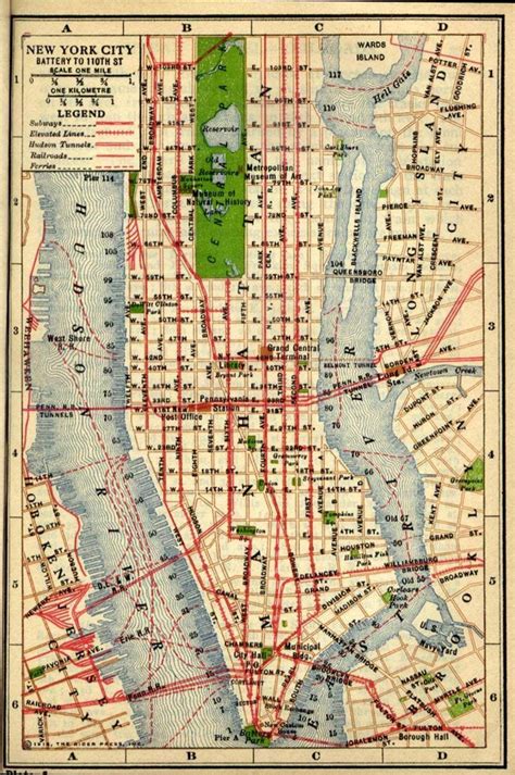 In the legend there are references to important places in the city. New York-Karte 1800 - Karte von New York City 1800 (New ...