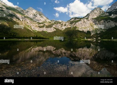 Glacier Lake Called Trnovacko Jezero On Mountain Maglic Bosnia And