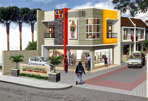 Renovasi rumah 2 lantai untuk cafe, jogjakarta. Rumah Toko Minimalis Desain Dua Fungsi Dalam Satu Model ...
