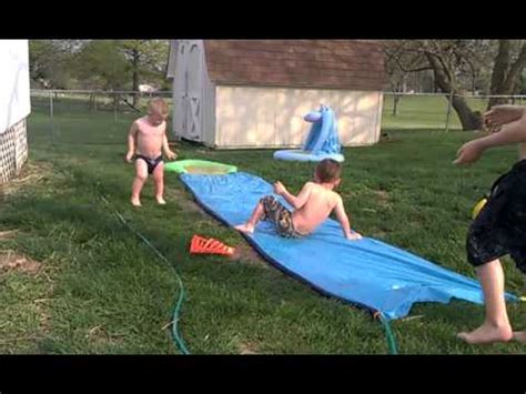 1st Slip N Slide Of Year And James Gettin Naked YouTube