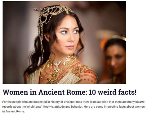 Women In Ancient Rome 10 Weird Facts Ancient Rome Facts Ancient