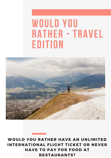 If you buy a house in a suburban locality of india, you get a another benefit of living in a central locality is that you will find good people in your neighbourhood. Would You Rather: Travel Edition | Travel questions, This ...