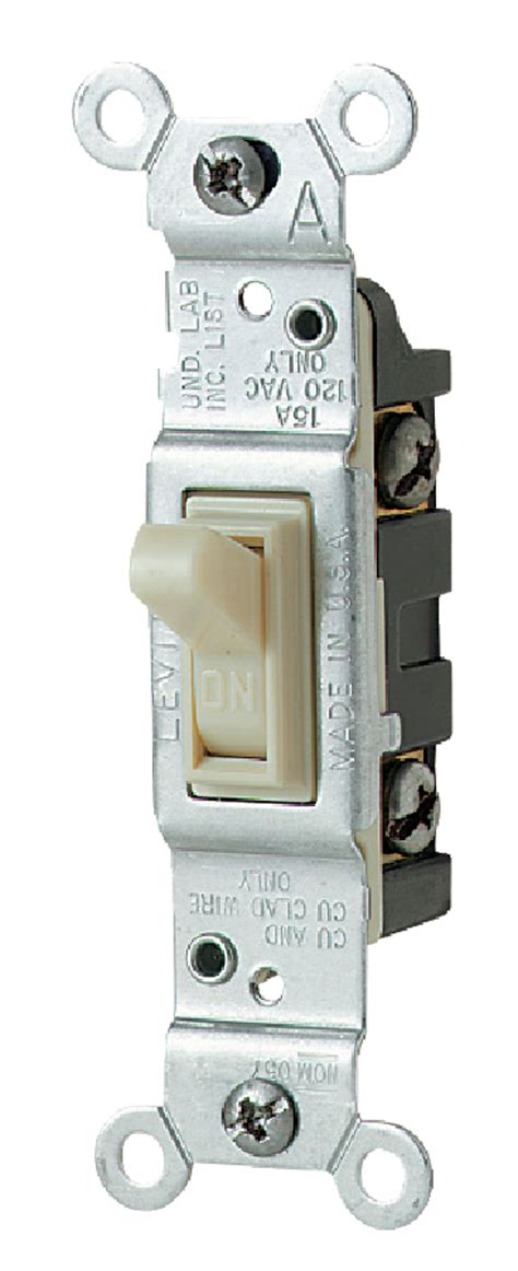 Buy Leviton Contractor Toggle Single Pole Switch Ivory 15a