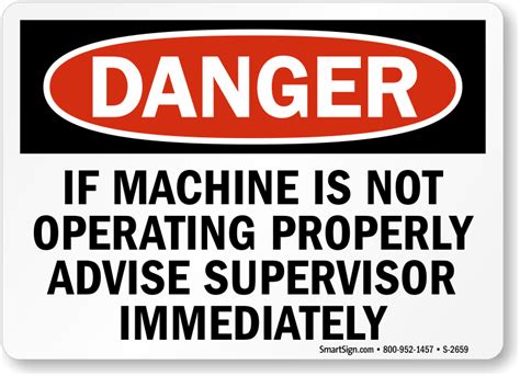 Do Not Operate Machinery Signs