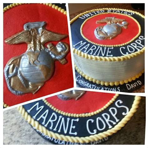 Usually, when i finish a cake, i think oh, how cute! marine camo rkt fondant covered 8 point cap. marine corps cake (With images) | Dad birthday cakes ...