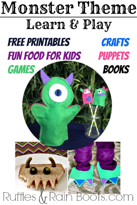 Try one of these 50+ simply perfect toddler activities! Monster Theme Learning