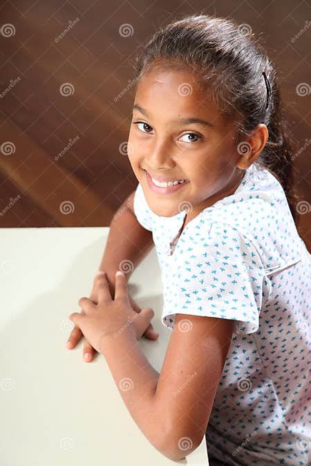 Beautiful Smile From Young Schoolgirl In Classroom Stock Image Image Of Shirt Young 16699423