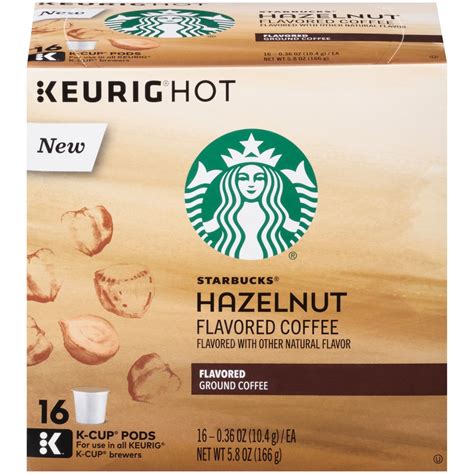 Starbucks Hazelnut Flavored Coffee K Cups 16 036 Oz Cups Walmart