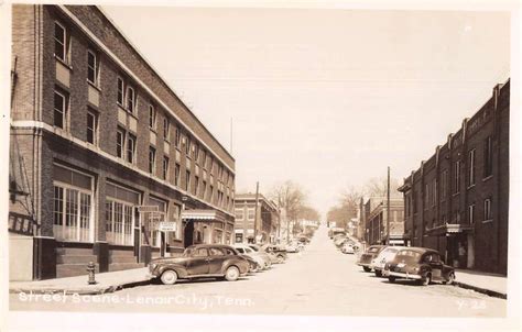 Lenoir City Tennessee Street Scene Real Photo Vintage Postcard Aa31960