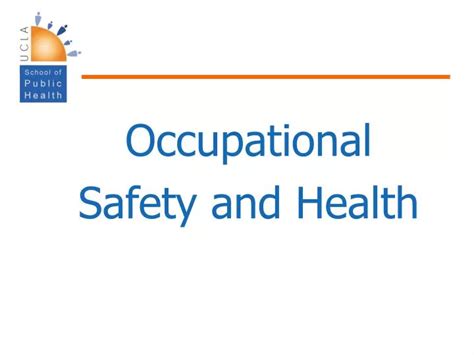 Ppt Occupational Safety And Health Powerpoint Presentation Free