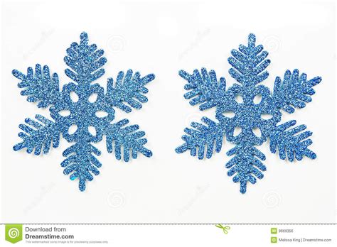 Blue Ornamental Snowflakes Stock Photo Image Of Isolated 9669356