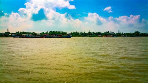 Gang River Confluence With Bay Of Bengal Sea In Ganga Sagar Island