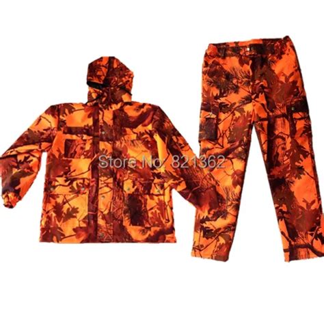 J660 Blaze Orange Realtree Camo Hunting Suits Clothes Camouflage