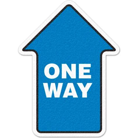 One Way Arrow Vinyl Floor Sign 17 Long