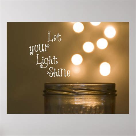 Let Your Light Shine Bible Verse Christian Quote Poster