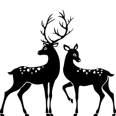 Doe Png Black And White Transparent Doe Black And White