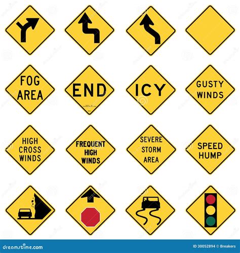 Traffic Warning Signs In The United States Stock Images Image 30052894