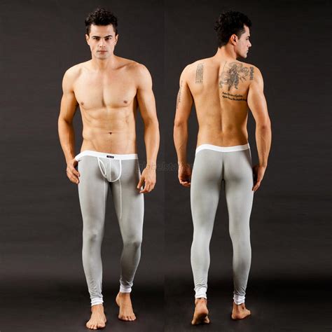Winter Warm Men Sexy Skinny Modal Underwear Thermal Pants Long John