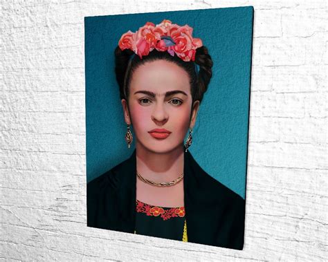 Frida Kahlo Icon Canvas Wall Decor Etsy