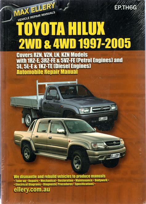 Toyota Hilux Petrol Diesel 1997 2005 Ellery Service Repair Manual