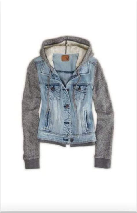 Great hooded jacket made from lower parts of 4 pair of recycled denim jeans. July, 2014 | Varsity Apparel Jackets