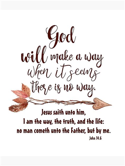 God Will Make A Way Quote With Bible Verse Poster For Sale By