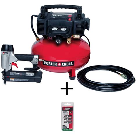 Porter Cable 6 Gal 150 Psi Portable Electric Air Compressor And 18 Ga