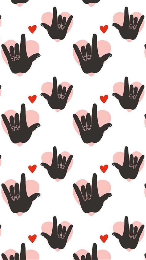 I Love You Sign Language Print Free Phone Background Perfect For