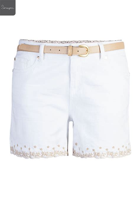 Ladies Belted Scallop Detail Shorts Mrprice Shorts Womens Shorts Belts For Women