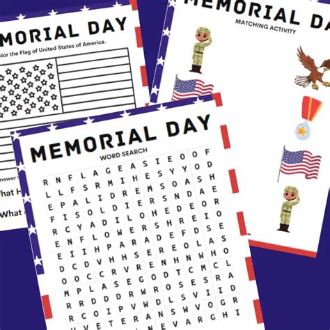 Memorial Day Vocabulary Worksheet For Kindergarten Flag Memorial Day