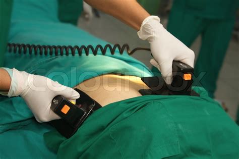 Defibrillator Practice On A Cpr Stock Image Colourbox