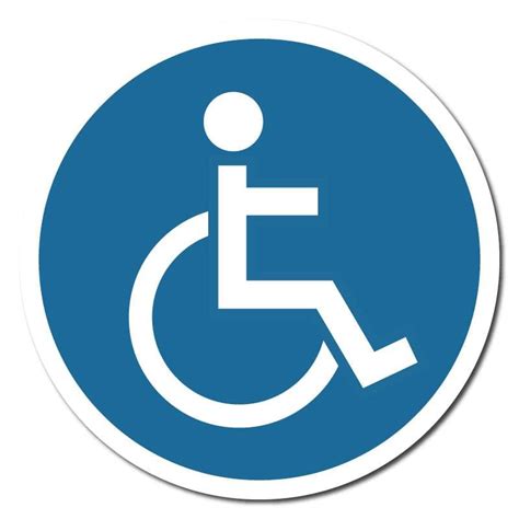 Blue Disabled Symbol Indoor Floor Sticker 300mm Pack Of 5 — Sg World