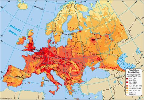 Online Maps Europe Population Density Map Map Infographic Map