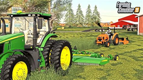 Mowing The Farm With Jd Batwing And Kubota Multiplayer Roleplay