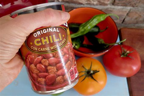 Most of the time i reach for a can of soup when (1) i'm tired, (2) i can't be bothered to cook an actual recipe, and (3) i still want to eat something. How to Make Canned Chili Better (with Pictures) | eHow